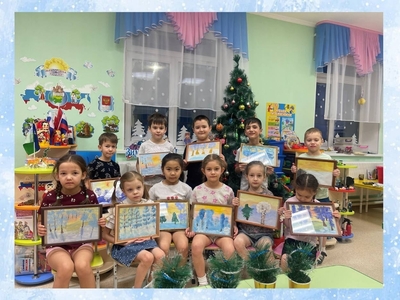 В рамках реализации федеральной инновационной площадки "Картинная галерея в детском саду", наши юные художники из группы "Василек" совершили увлекательное путешествие в мир живописи Игоря Грабаря: "Зимнее утро", "Иней", "Зимний Пейзаж", "Белая зима. Грачиные гнезда", "Февральская лазурь". Вдохновившись красотой живописных произведений, ребята выполнили свои рисунки 